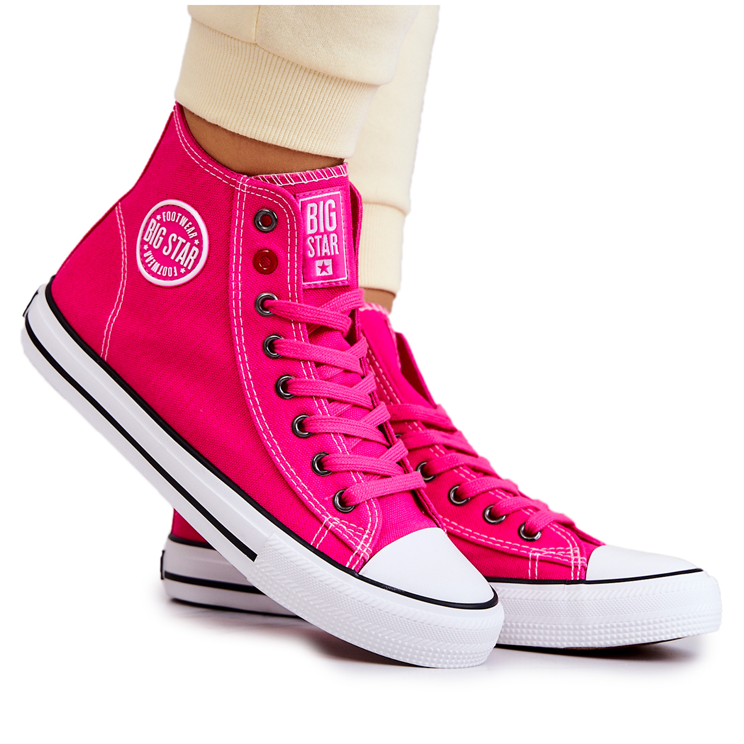 

Wysokie Trampki Big Star JJ274210 Fuksja 40
