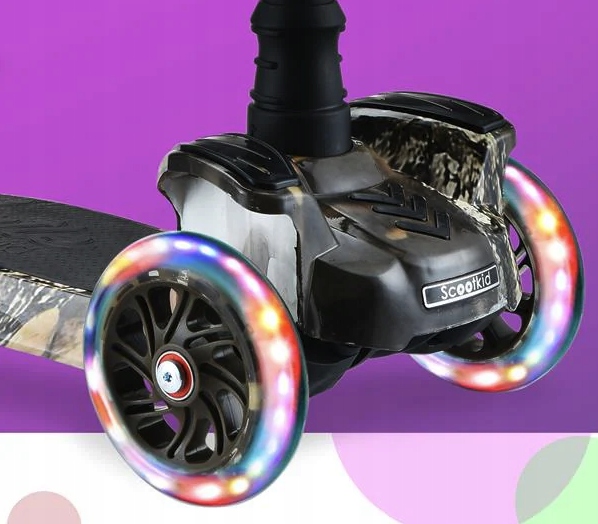Hulajnoga Trójkołowa Dla Dzieci Balansowa 3w1 Led Hurtle