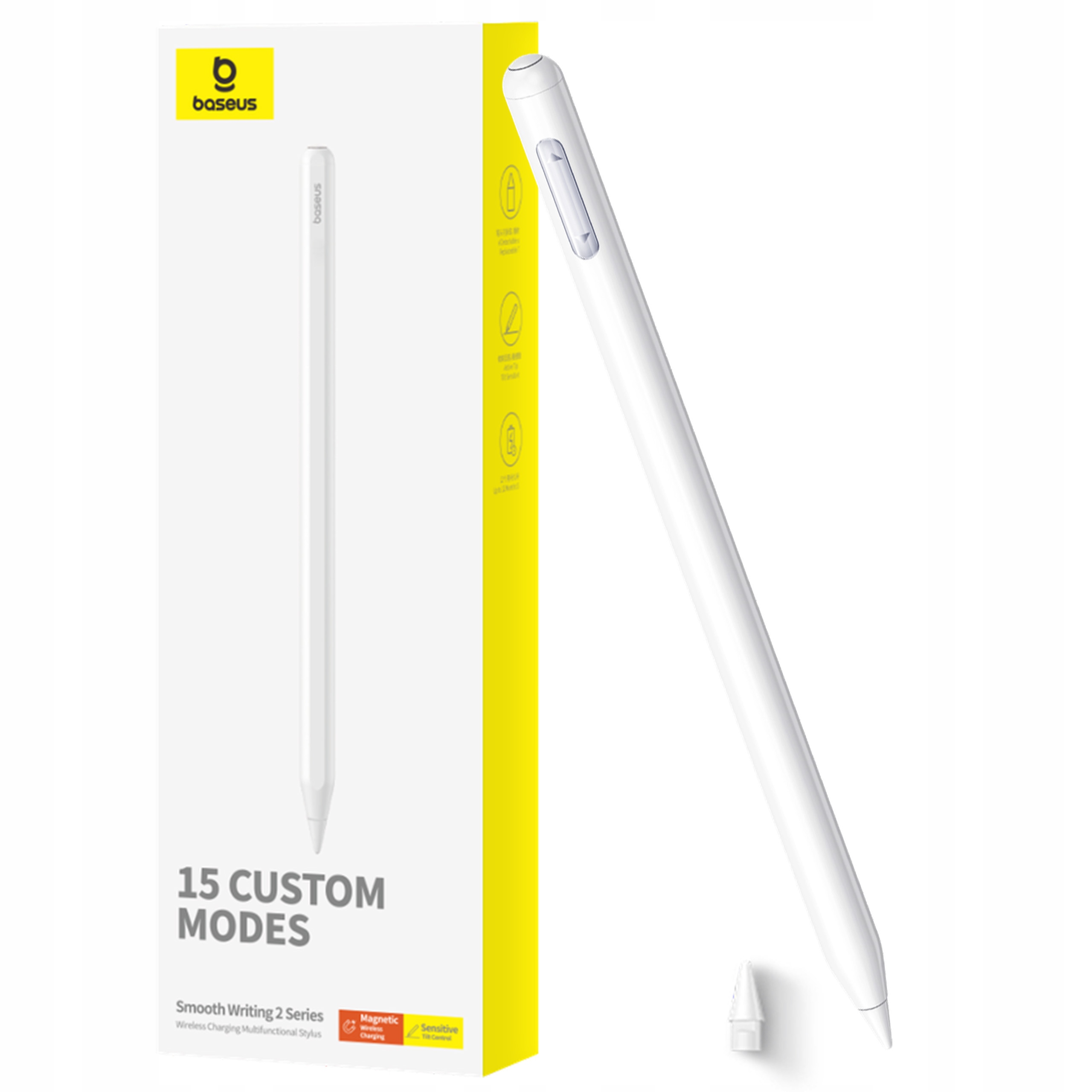 Baseus Stylus Pen Smooth 2 (P80015805211-00) pióro dotykowe 130mAh białe