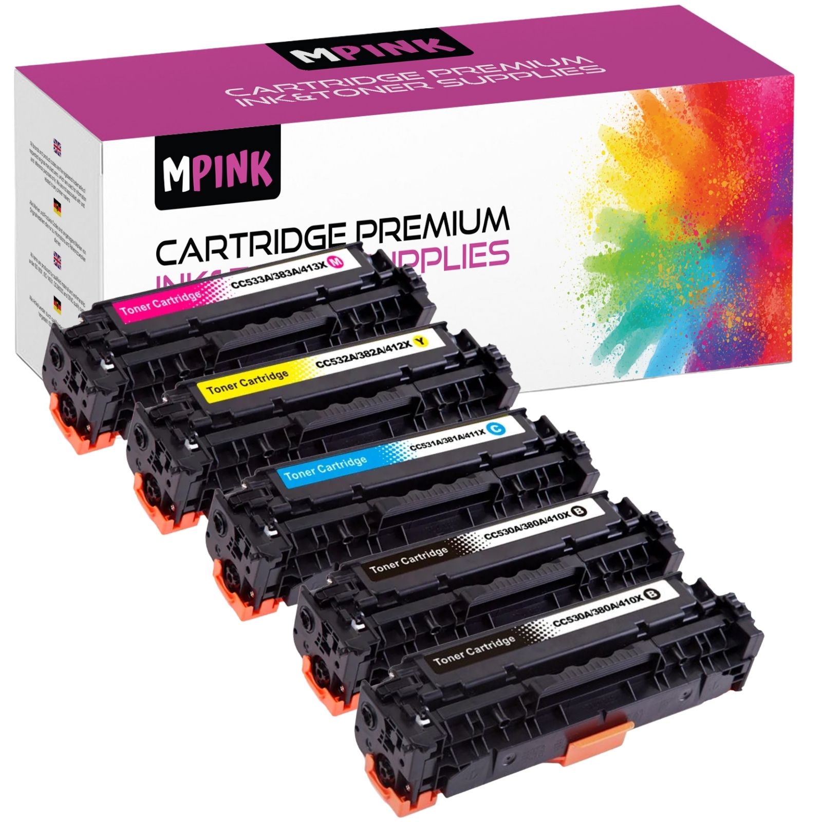 5 Tonery pro Hp CC530A-533 CP2020 CP2025 CM2320 M475 M351 M476 M351