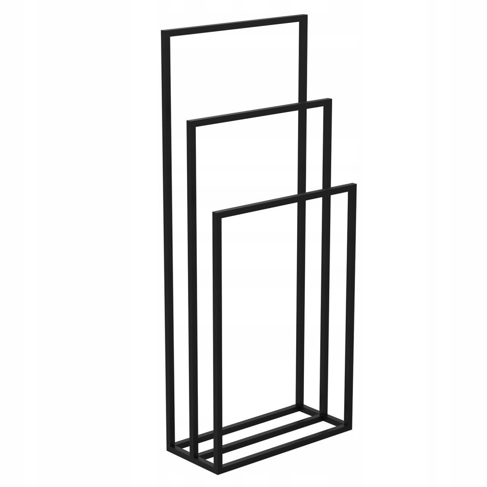 Čierny stojanový vešiak na 3 uteráky Bathroom Organization 9900 Luminex