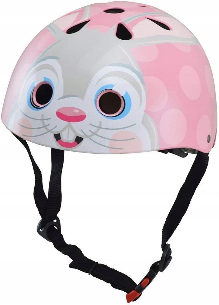 Cyklistická Přilba koloběžka Kiddimoto velikost S 48-53 cm Růžová S Králíkem