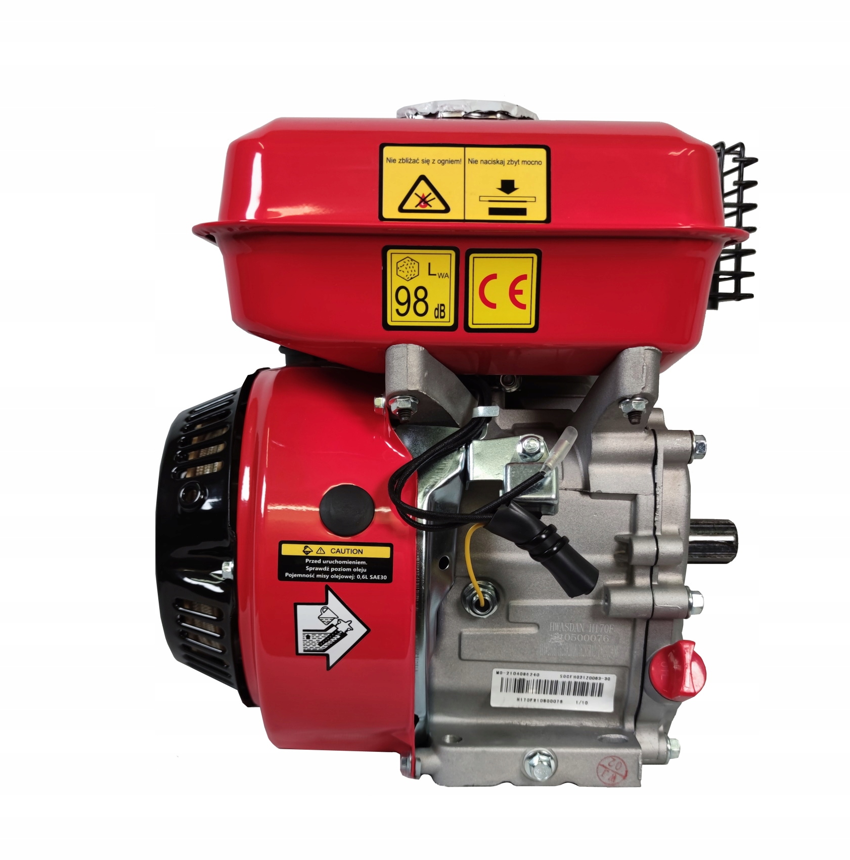 SILNIK SPALINOWY GLEBOGRYZARKI WAŁ Z WIELOKLINEM Kod producenta HSDE170F-W