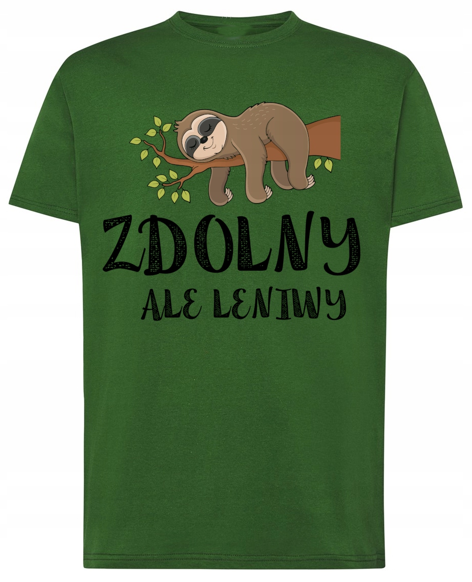 

Zdolny Ale Leniwy Leniwiec T-Shirt Modny Rozm.M