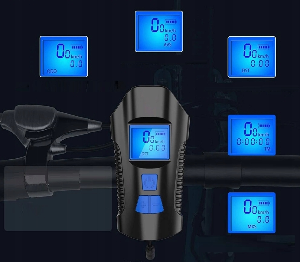 LAMPKA ROWEROWA LED LICZNIK KLAKSON Model XJ3860