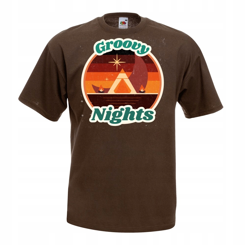 

Koszulka groovy nights kamping XXL brązowa