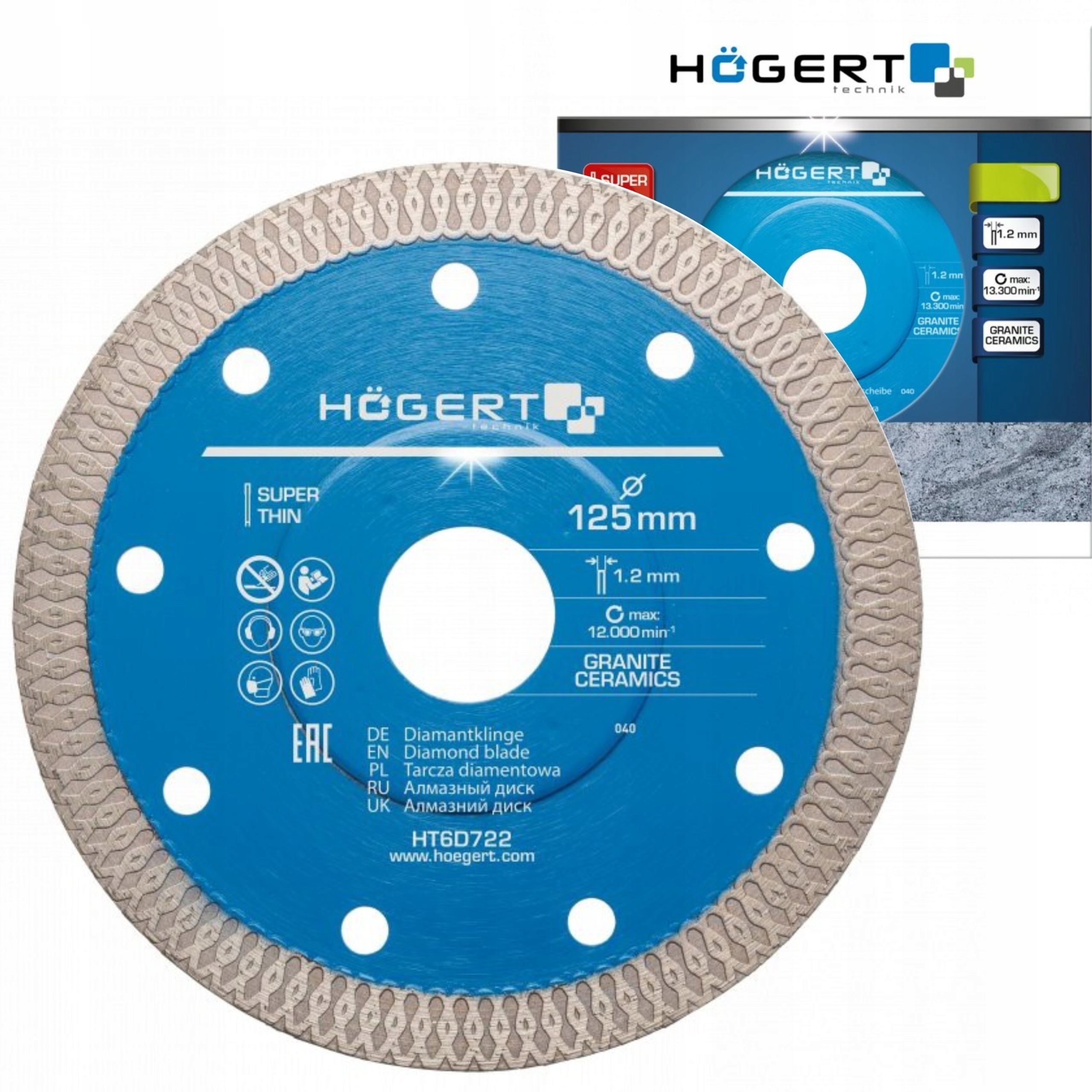 

Tarcza Diamentowa Do Glazury Cienka 125MM Hogert