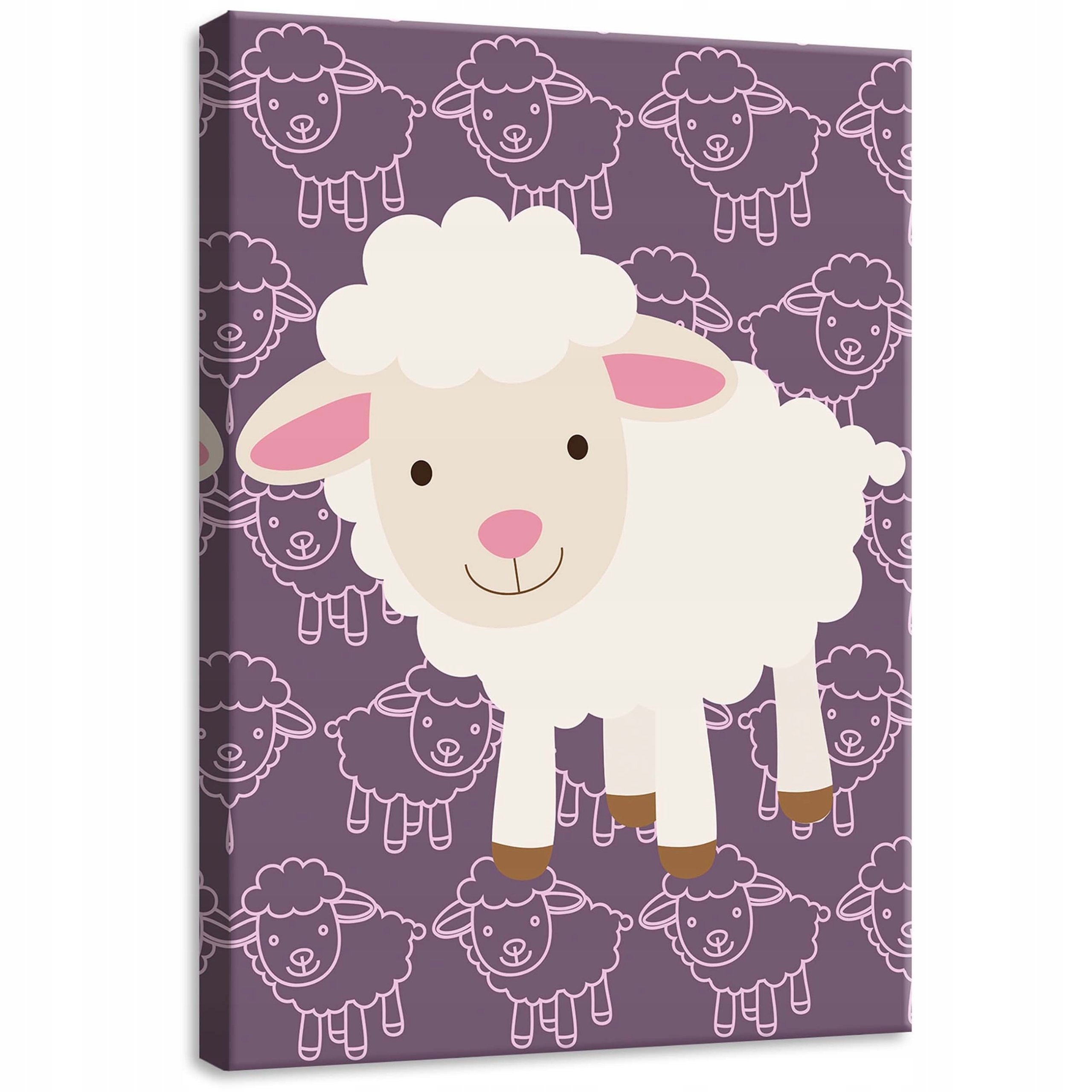 Obraz 50x70 Ovce animovaná pohádka veselý jednoduchý vzor jasné barvy dětské umění