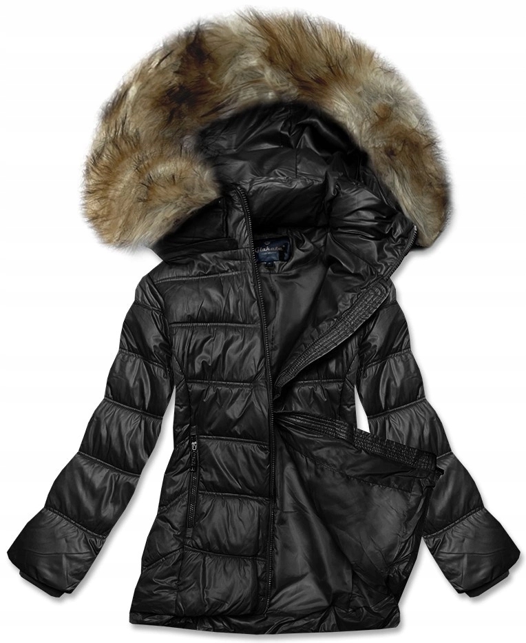 Lehká Bunda Kapuce H-205 Černá M (38)