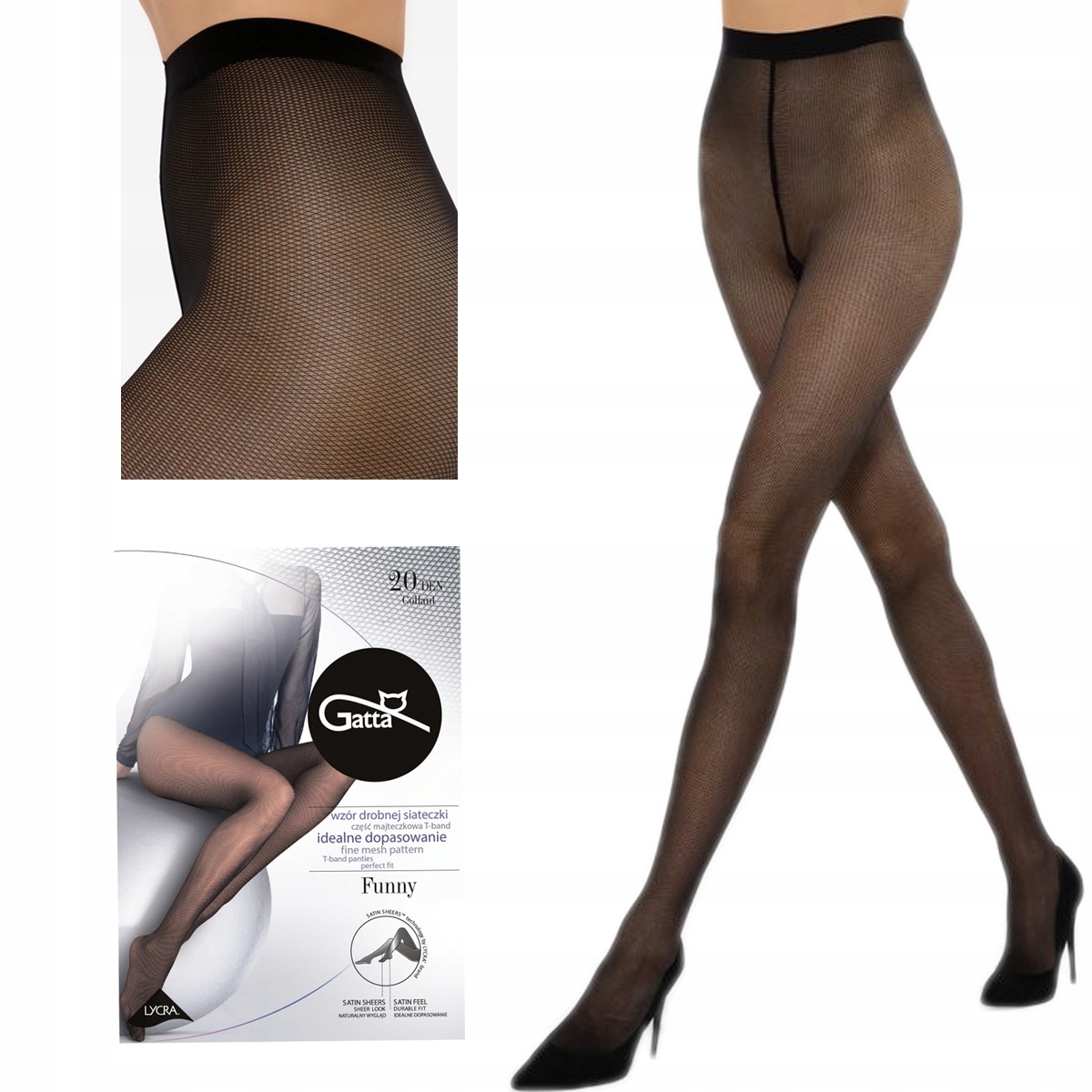 

Rajstopy Gatta kabaretka 20 den Funny nero 3-M