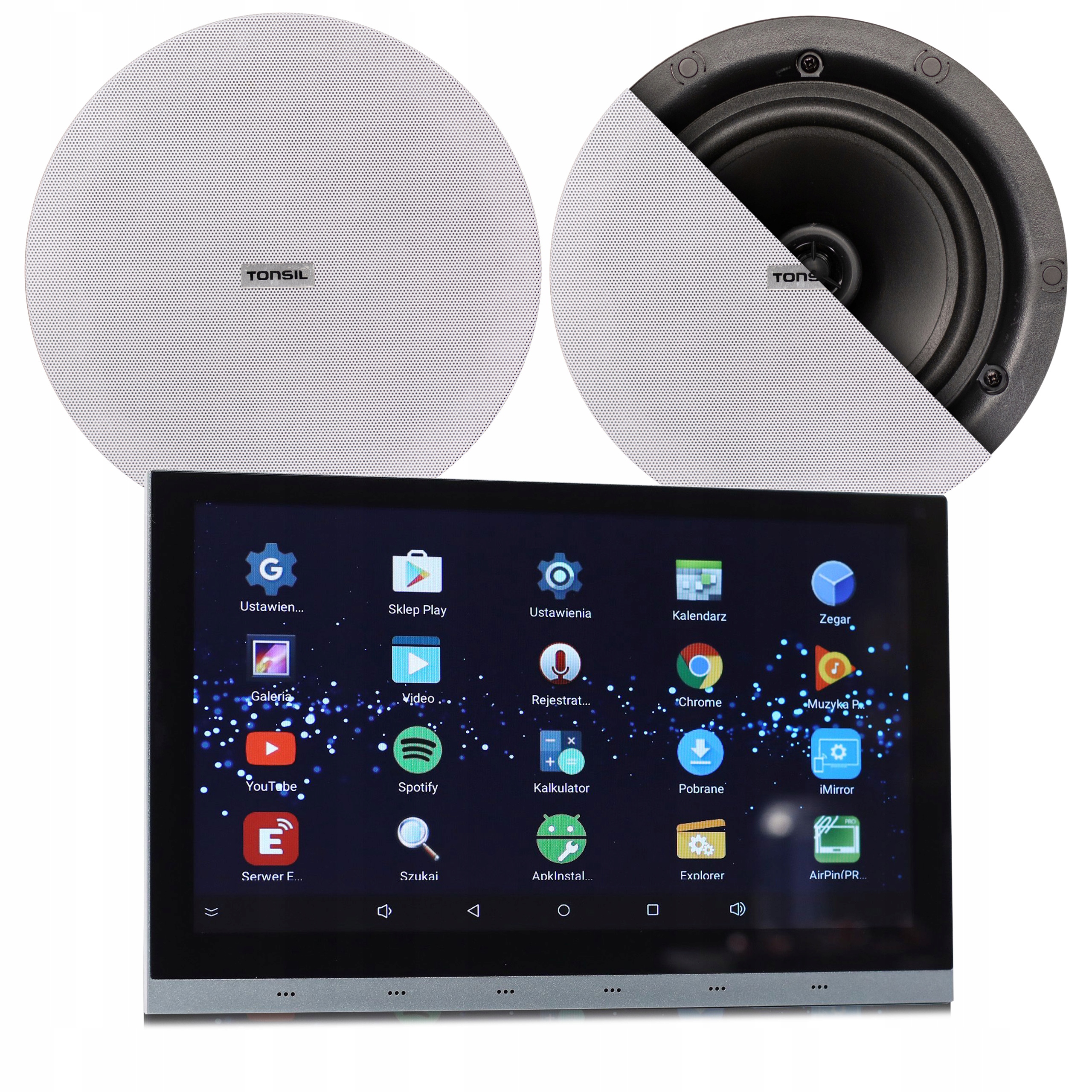 Nástěnný přehrávač Tonsil WS-100 2x stropní reproduktor Zgsu 200 Set