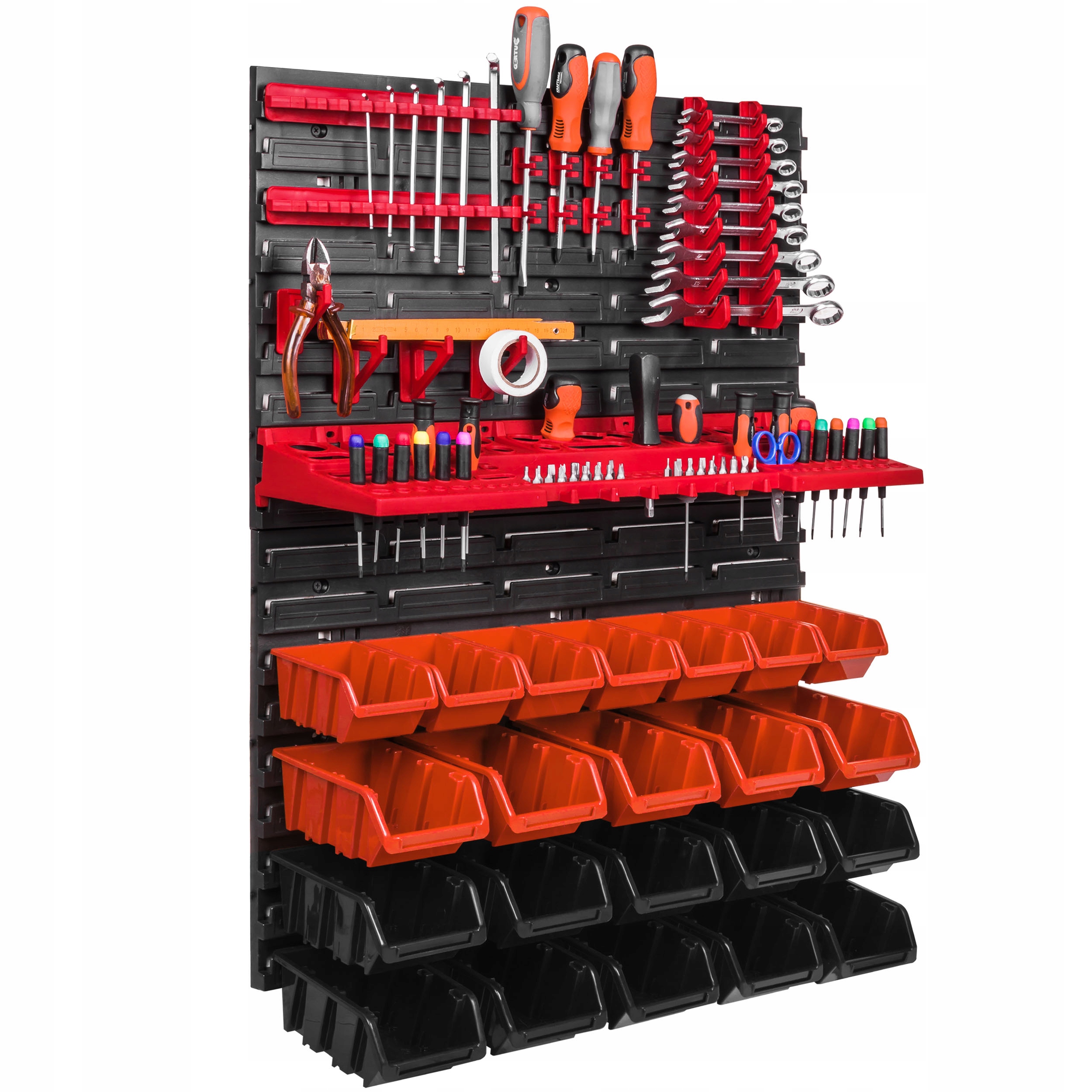 Nástrojová deska 58 x 78 cm, dílenská stěna 22 záchodů, garážový regál