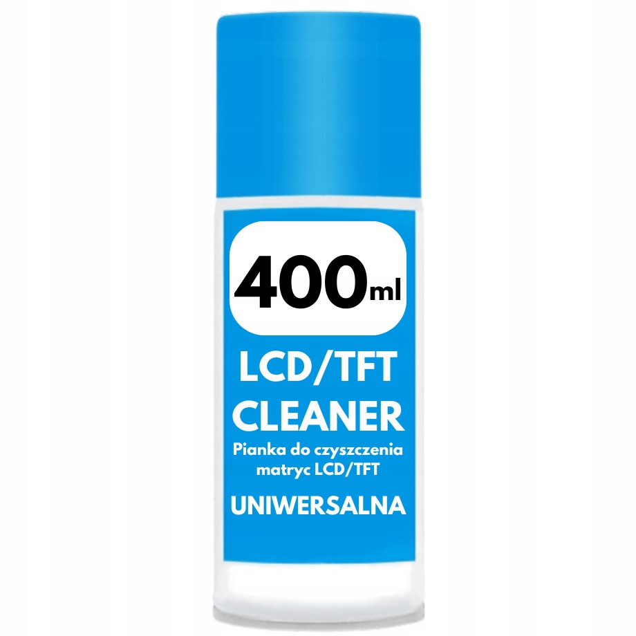 400ML PIANKA PŁYN W SPRAYU DO MYCIA WYŚWIETLACZY MONITORA EKRANU LCD LED