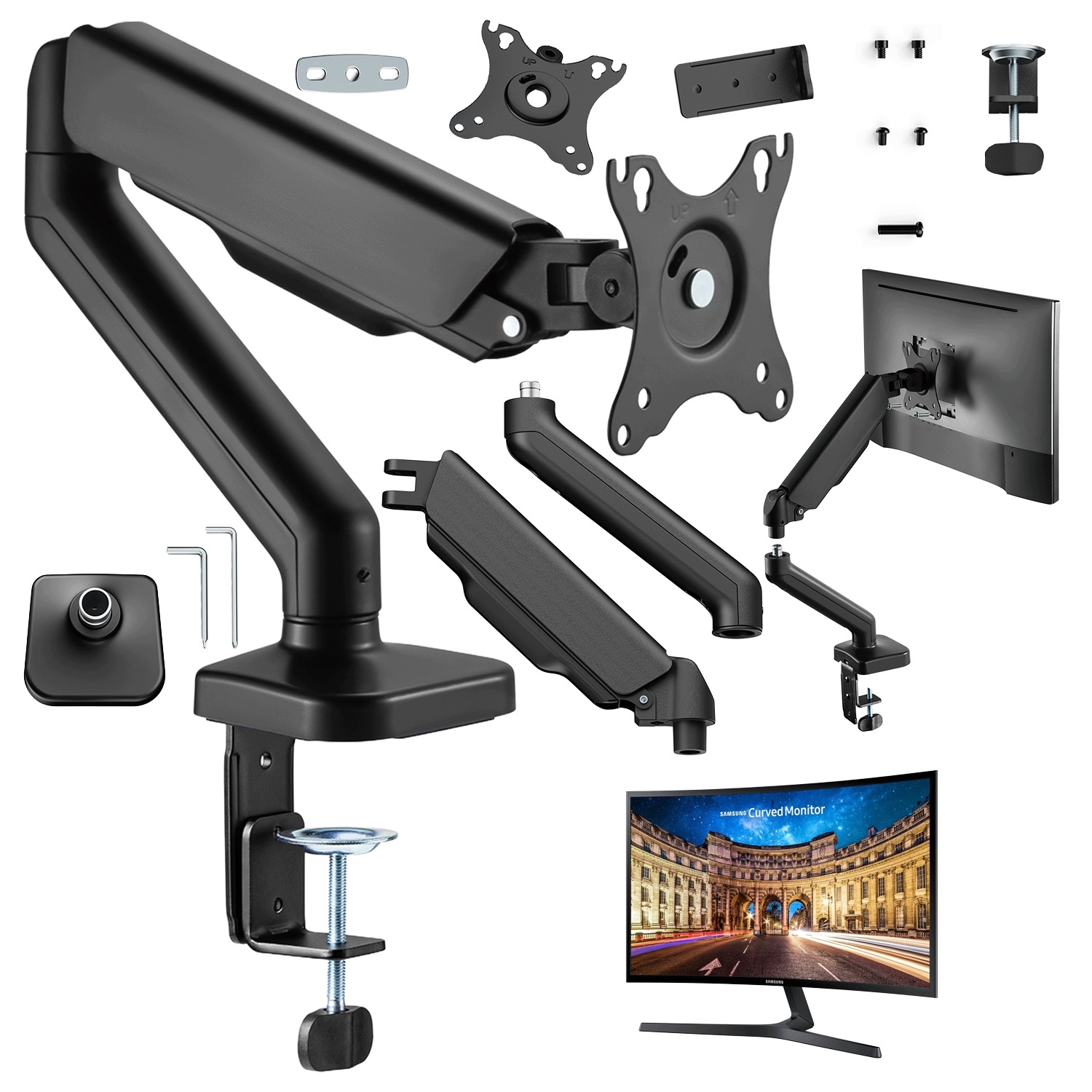 Držák háku stojan monitoru rameno k psacímu stolu pro monitor Samsung C24F396FHR