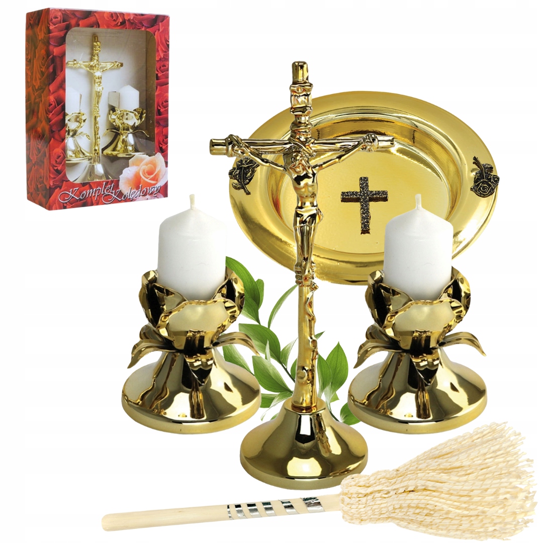 Sada koled s růžemi, zlatá ozdobná sada koled pro domácí koledu