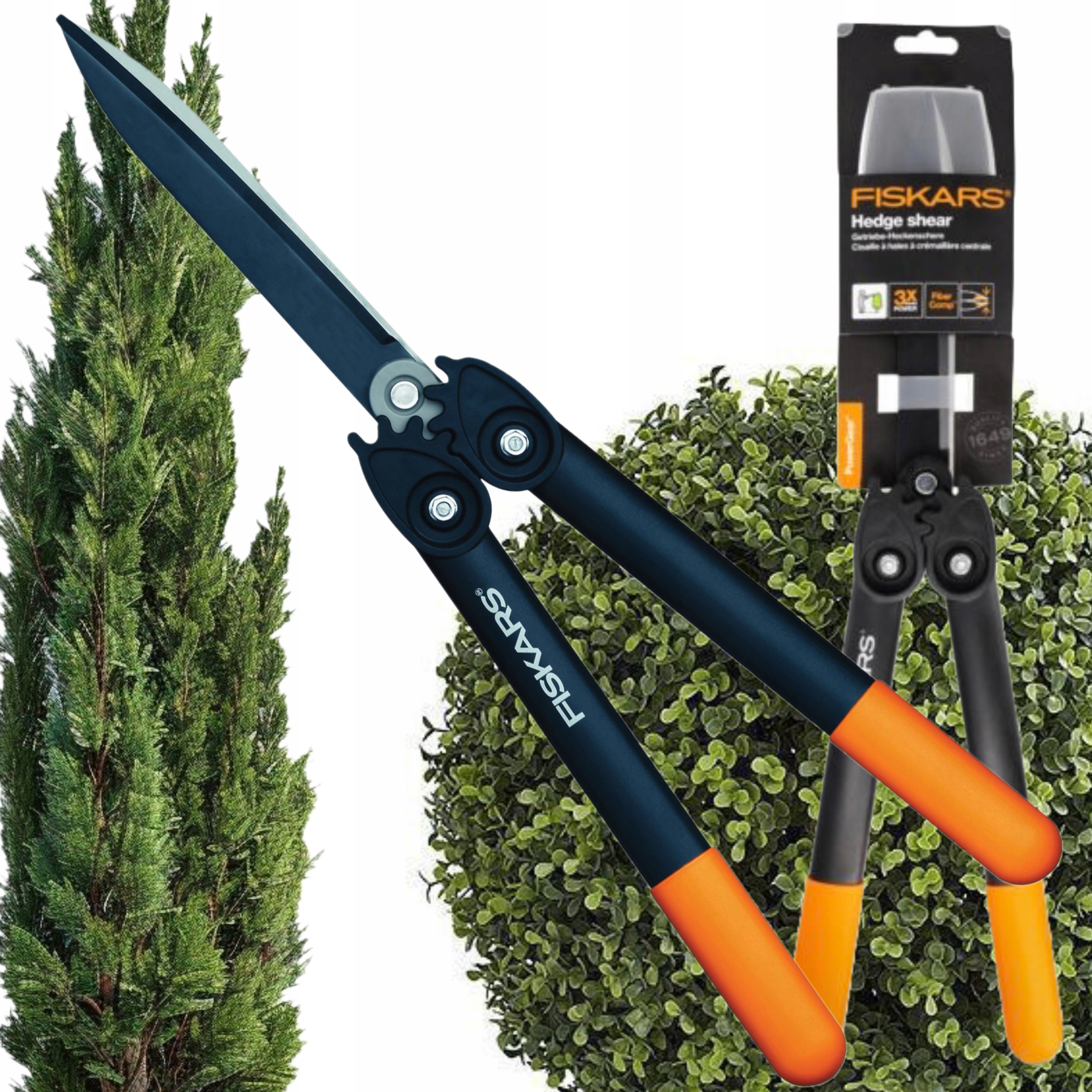 Fiskars Powergear HS72 Nożyce Do Żywopłotu Krzewów Lekkie Precyzyjne Solid
