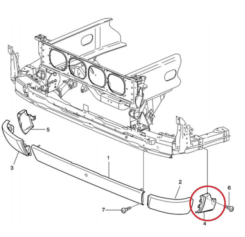 LISTWA NAROŻNIK ZDERZAKA LEWA VOLVO FH FM Producent części Inny