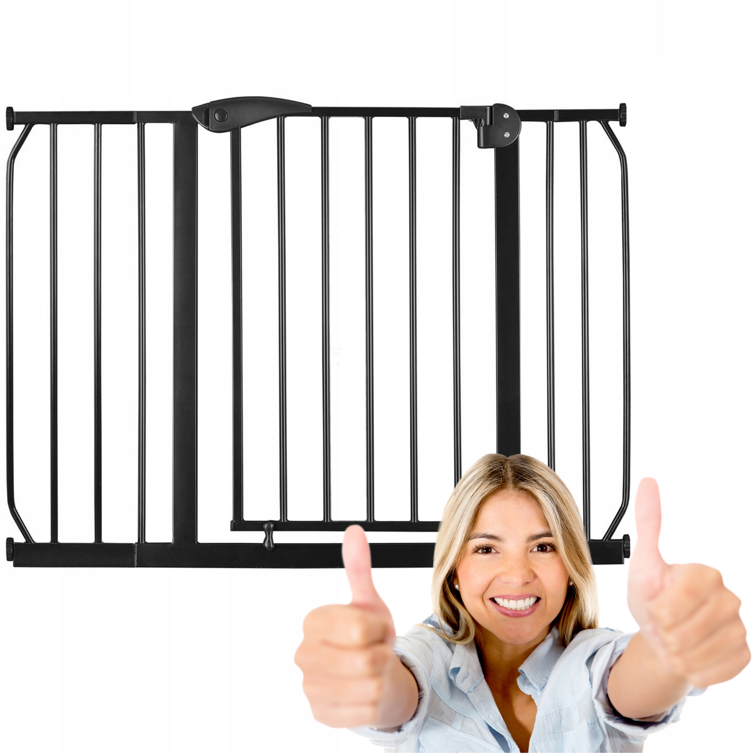 BARIERKA NA SCHODY DRZWI ZABEZPIECZAJĄCA BRAMKA ROZPOROWA OCHRONNA 75-115cm Materiał metal