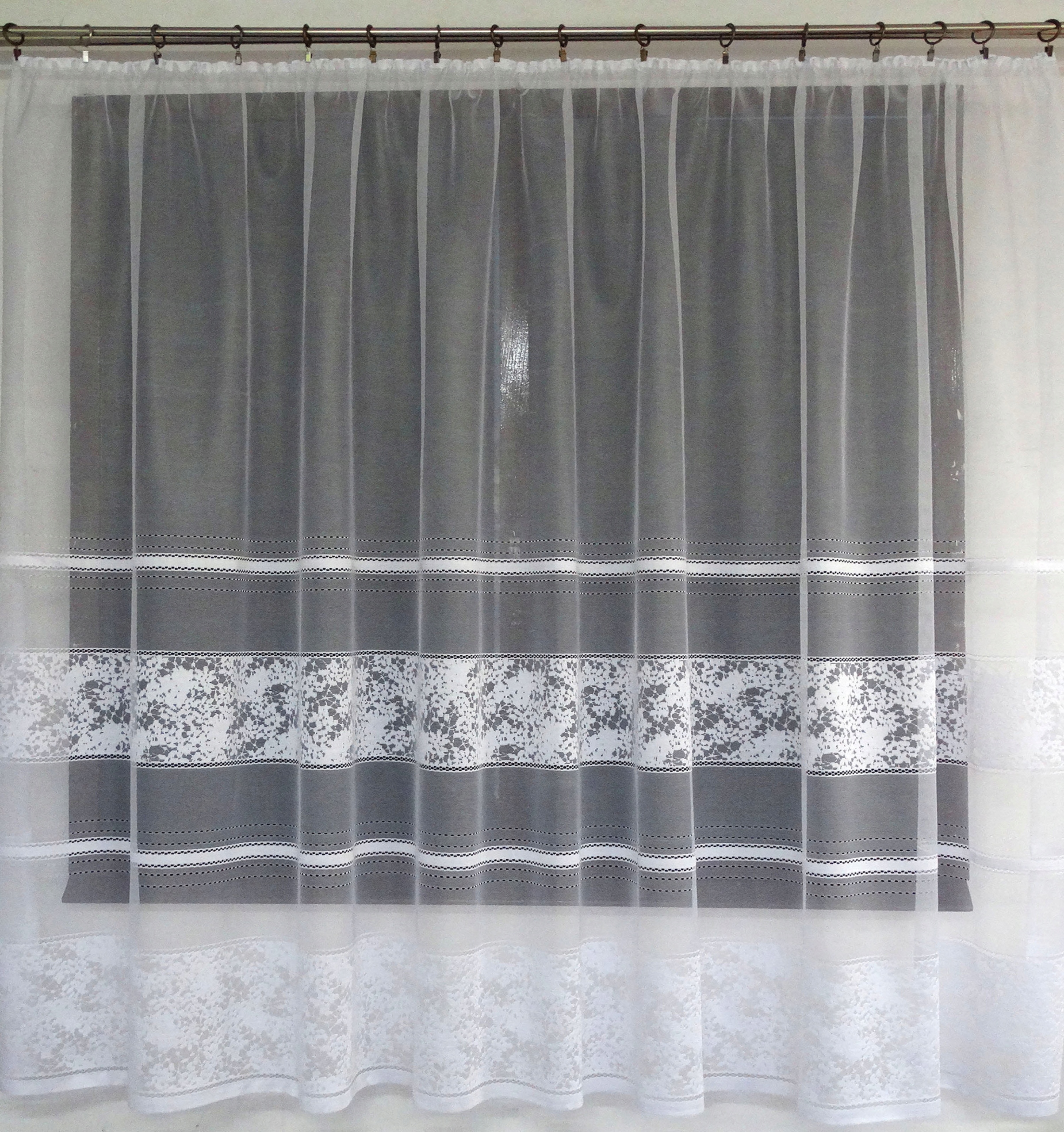 Mg Záclona 618/349 Bílá 400X180 cm Hotová Obšitá