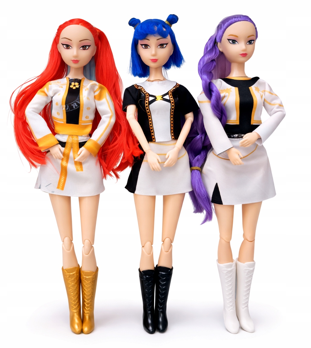 ŚPIEWAJĄCE LALKI Kpop Demon Hunters Mira Rumi Zoey 3 szt