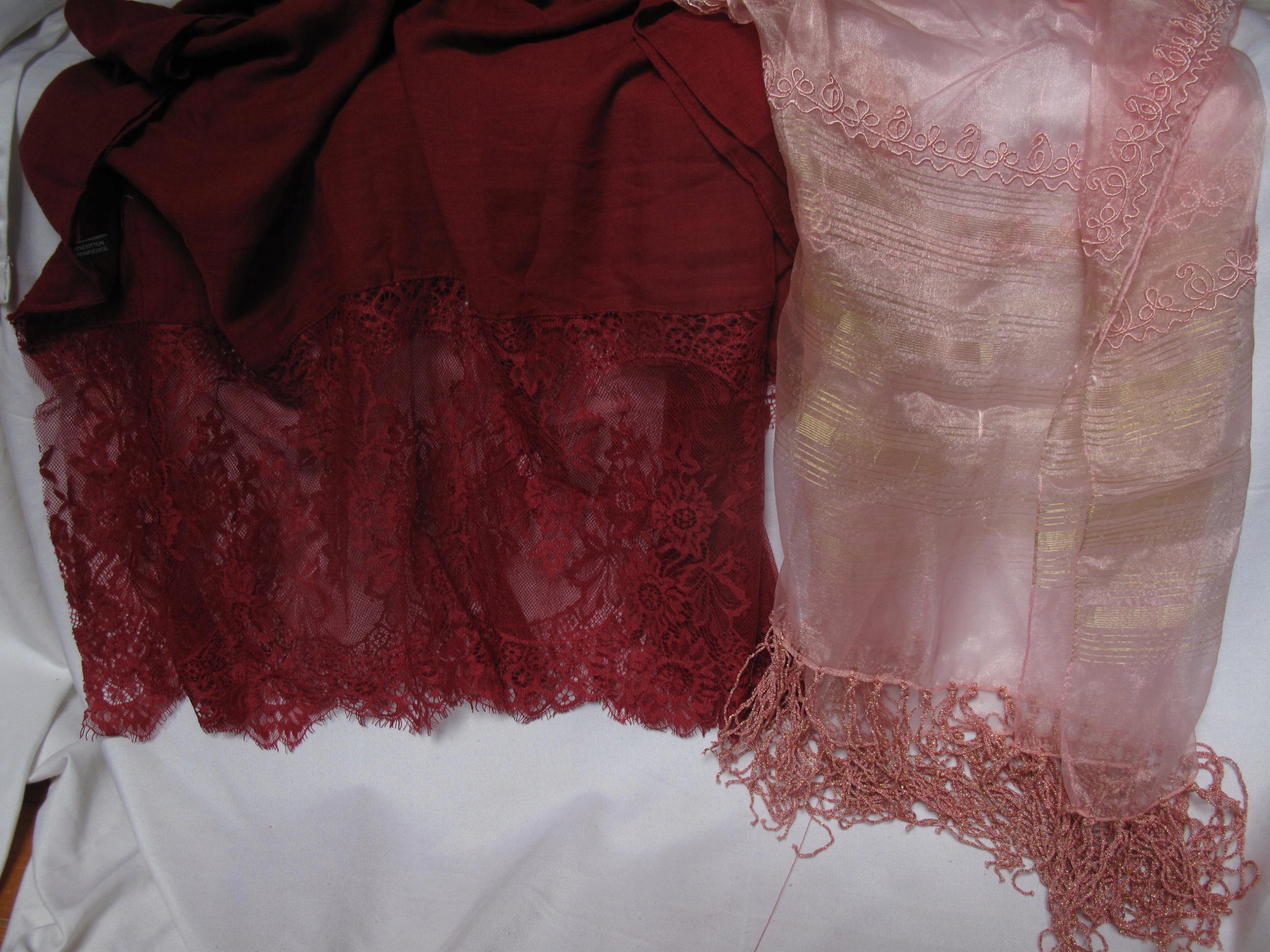 SZAL Z KORONKĄ + SZAL ZŁOCONY