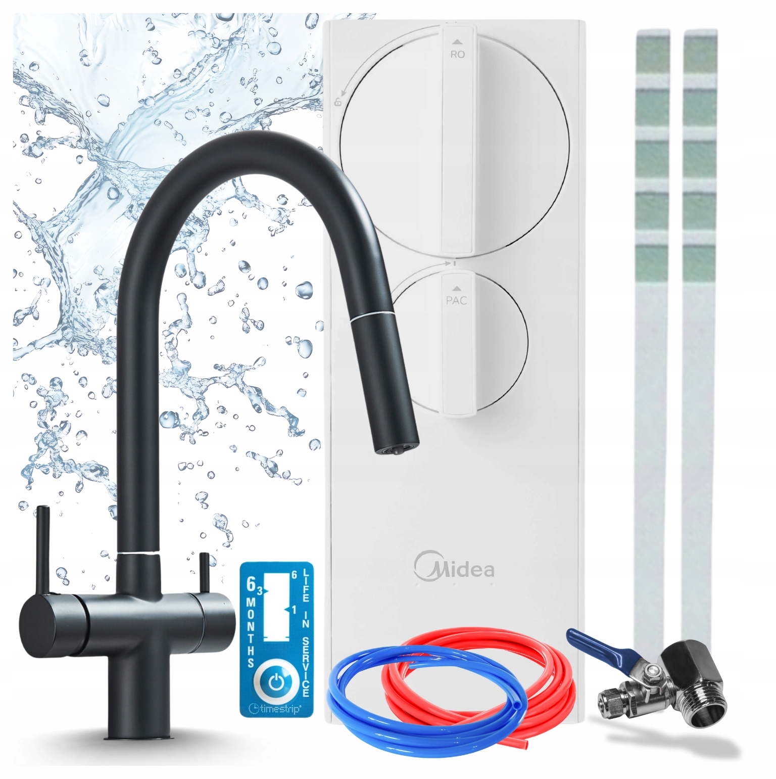 Kohútik Na Filter Vody Kuchynský Pzh A Filter RO5 Midea 400GPD Reverzná Osmóza
