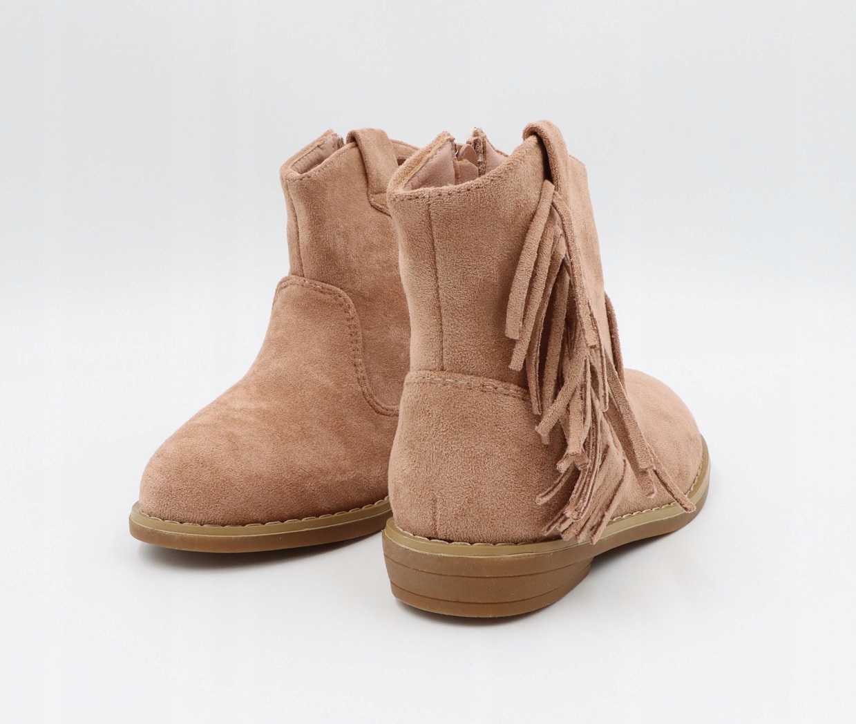 BOTKI DZIEWCZĘCE lekkie buty na jesień suwak r.23 Kolor różowy