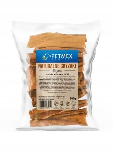 4x Petmex Přírodní kousátka pro psa koňská kůže 200 g