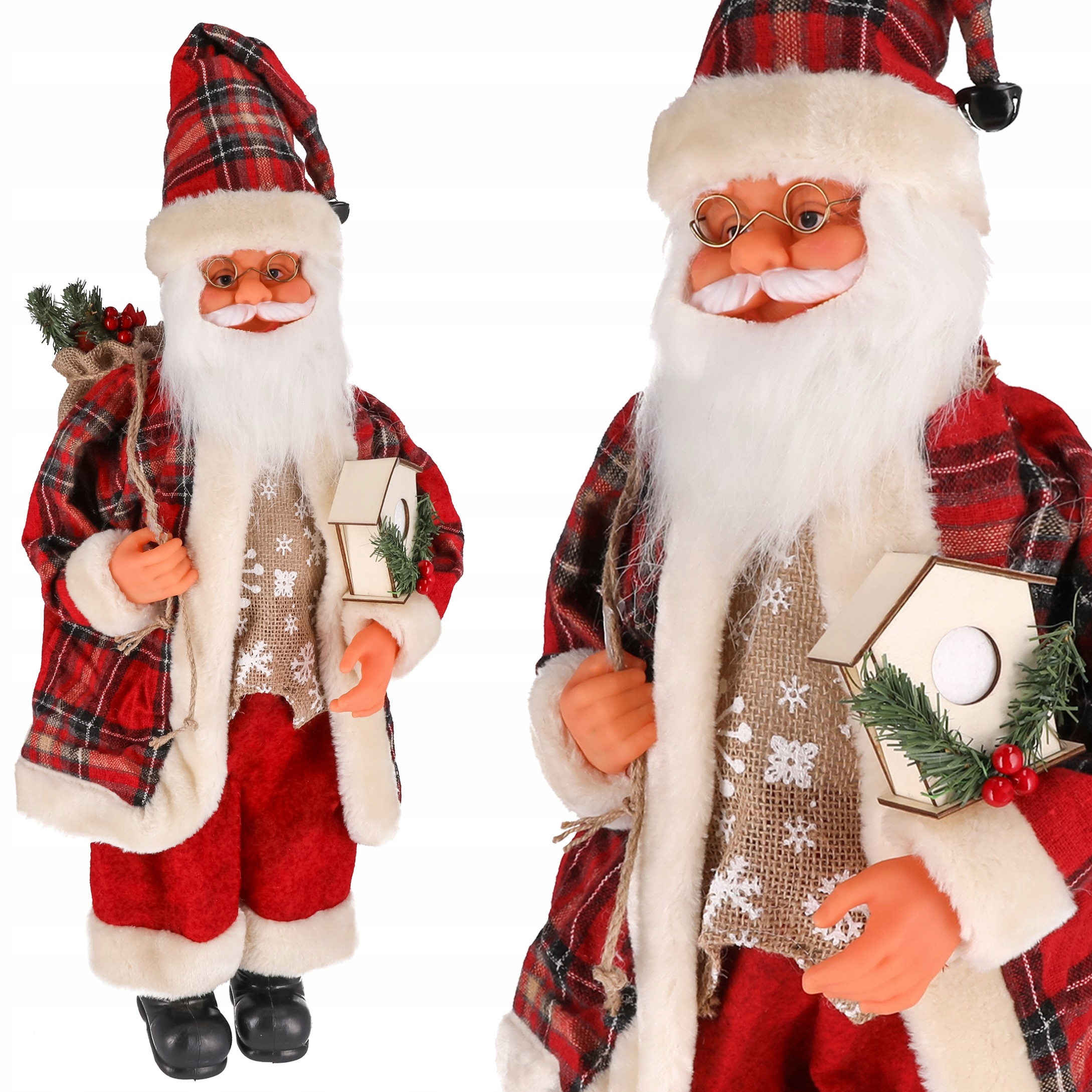 Figurka Svatý Mikuláš Vánoční Ozdoba Dekorace Skandinávský Styl