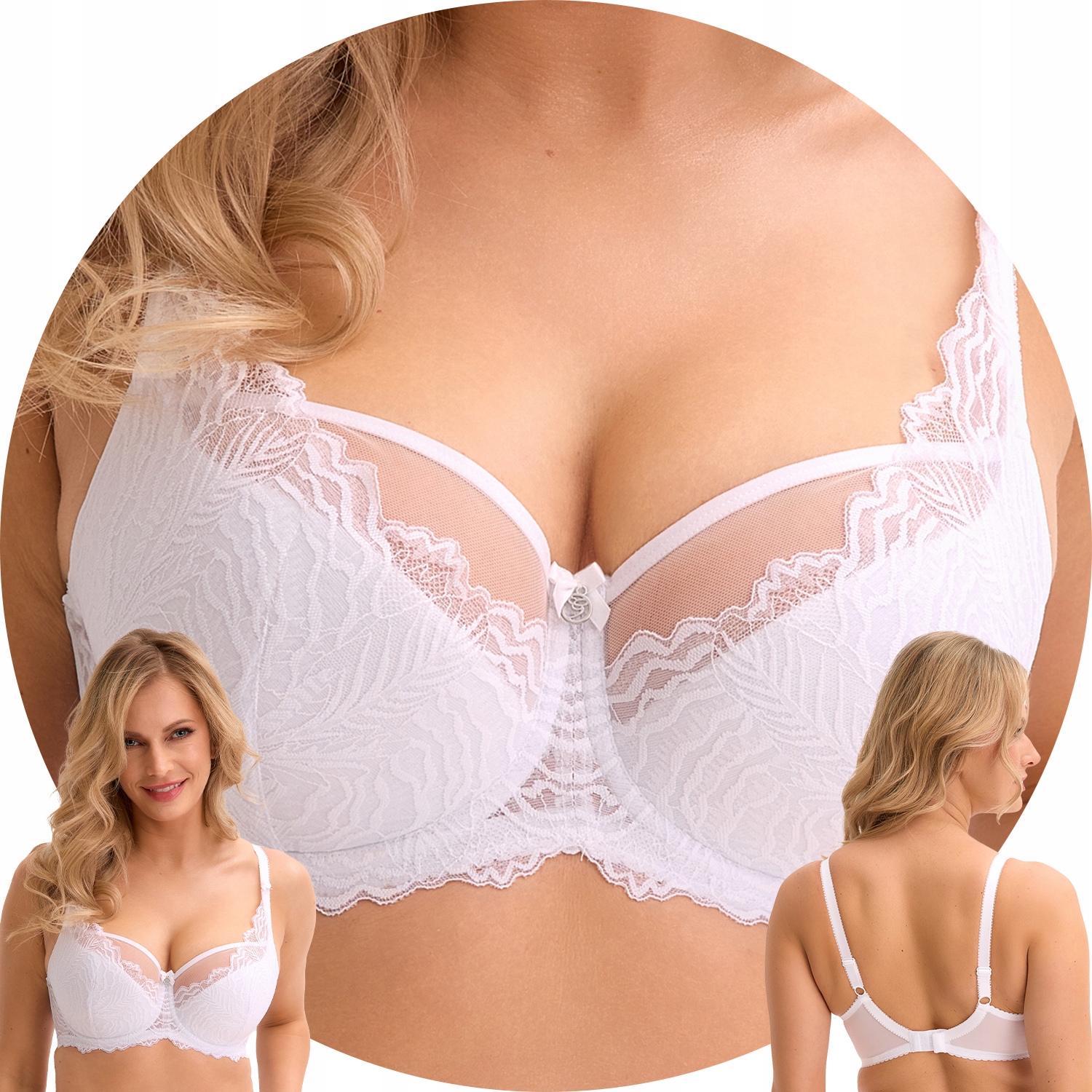 Gaia 1228 Isla Polovyztužená podprsenka Semi Soft bílá 85F