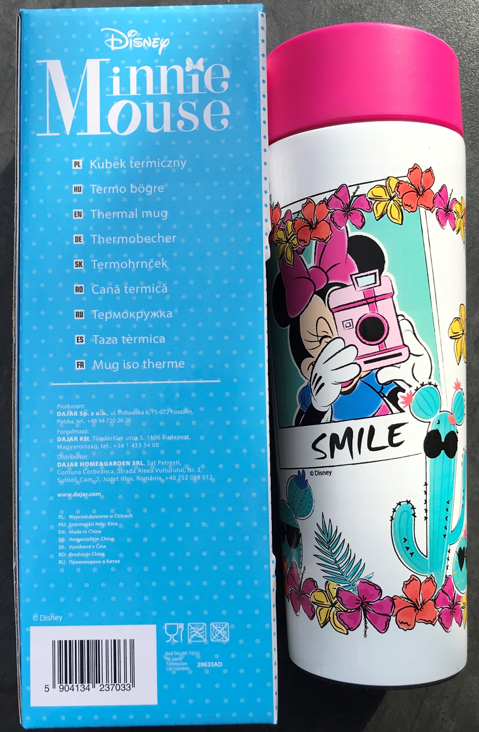 KUBEK TERMICZNY MINNIE MOUSE BIDON TERMOS 400ml Marka Disney