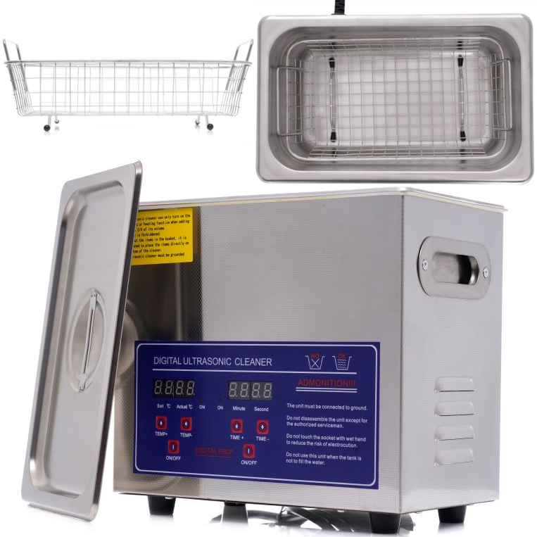 УЛЬТРАЗВУКОВИЙ ОЧИЩУВАЧ 6,5 Л КОШИК ДЛЯ ВАННИ ПРОФЕСІЙНА