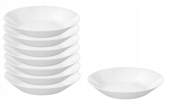 

Ikea Oftast Talerz głęboki biały, 20 cm 8 szt
