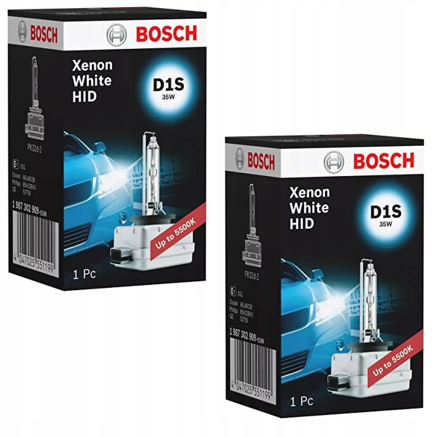 2x Žiarovka D1S Bosch Xenon White Hid 5500K Žarnik 2 kusy