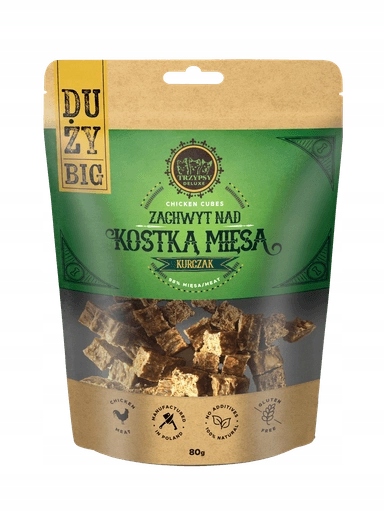 4x Trzypsy Velké Nadšení Nad Kostkou Masa z kuřecího masa Chutě pro psa 80 g