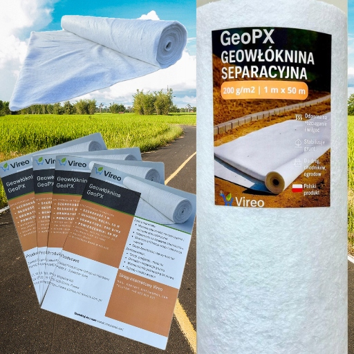 Geowłóknina Pod Kostkę I Ogród 300g 1x50m – Drogi, Drenaż, Podjazd