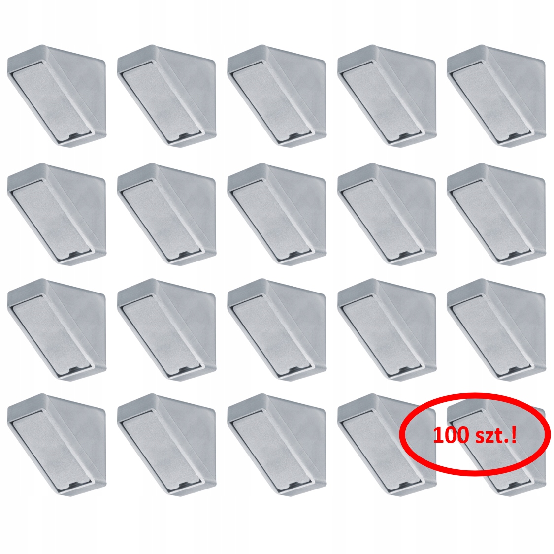 

Komandorek podpórka do półek srebrna 100szt