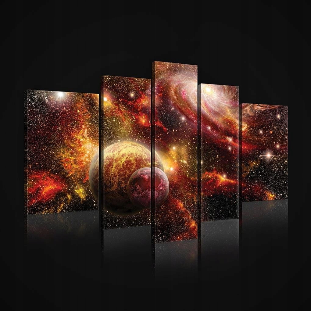 Obraz 170x100 Vesmír galaxia planéty hmlovina hviezdy vesmír umenie