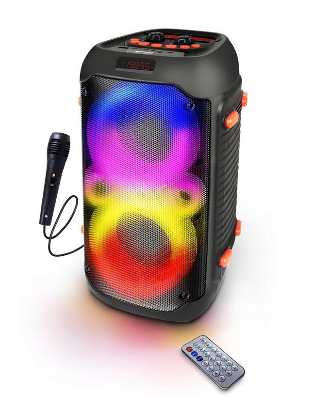 Bluetooth reproduktor Esperanza Singer EP156 Fm Led Rgb Karaoke