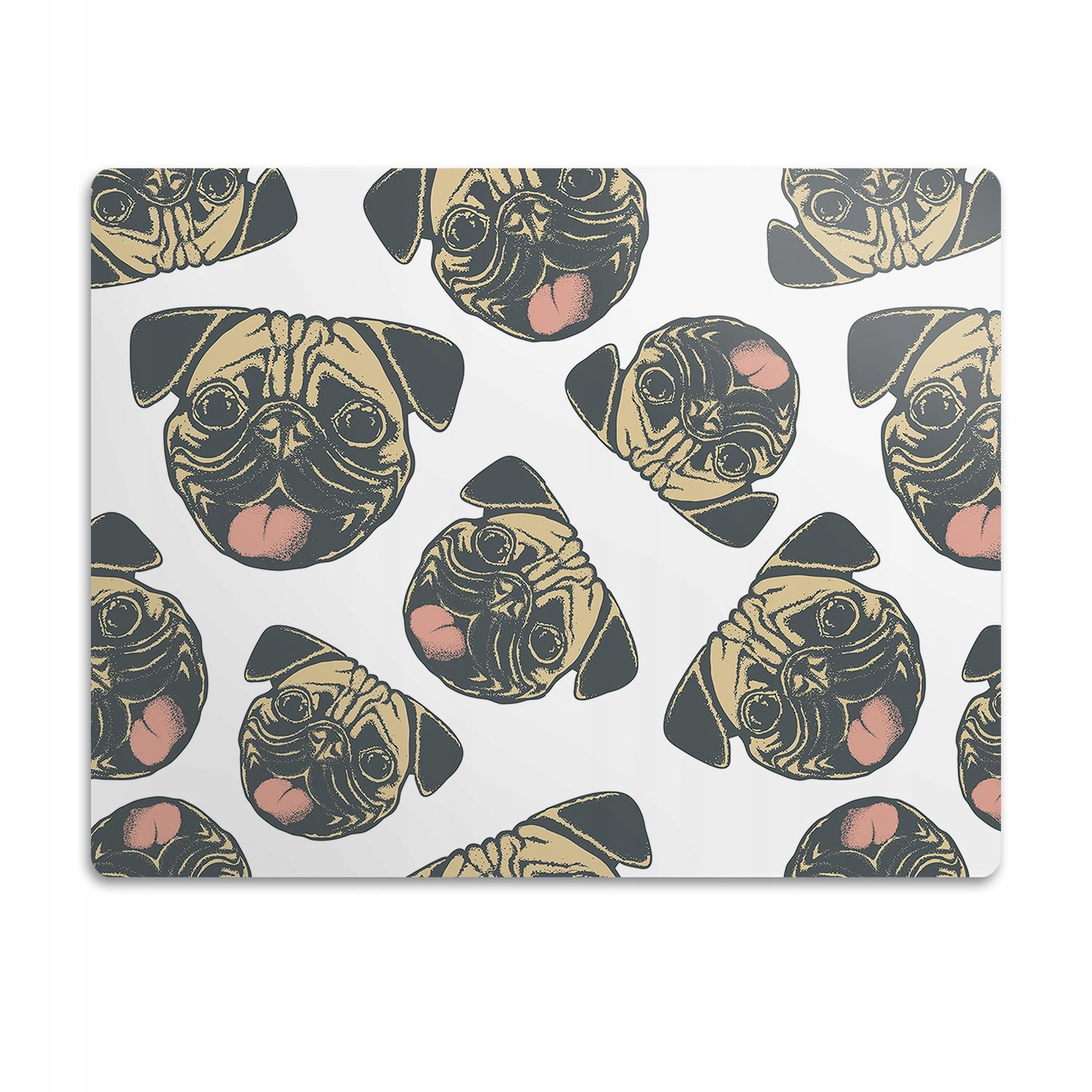 Levně Voděodolná podložka pod misku pro psa Psi mopsy 90x60