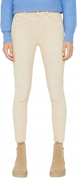 Edc Béžové Úzké Nohavice Džíny Z Bavlny S Elastanem 32/32 6FA