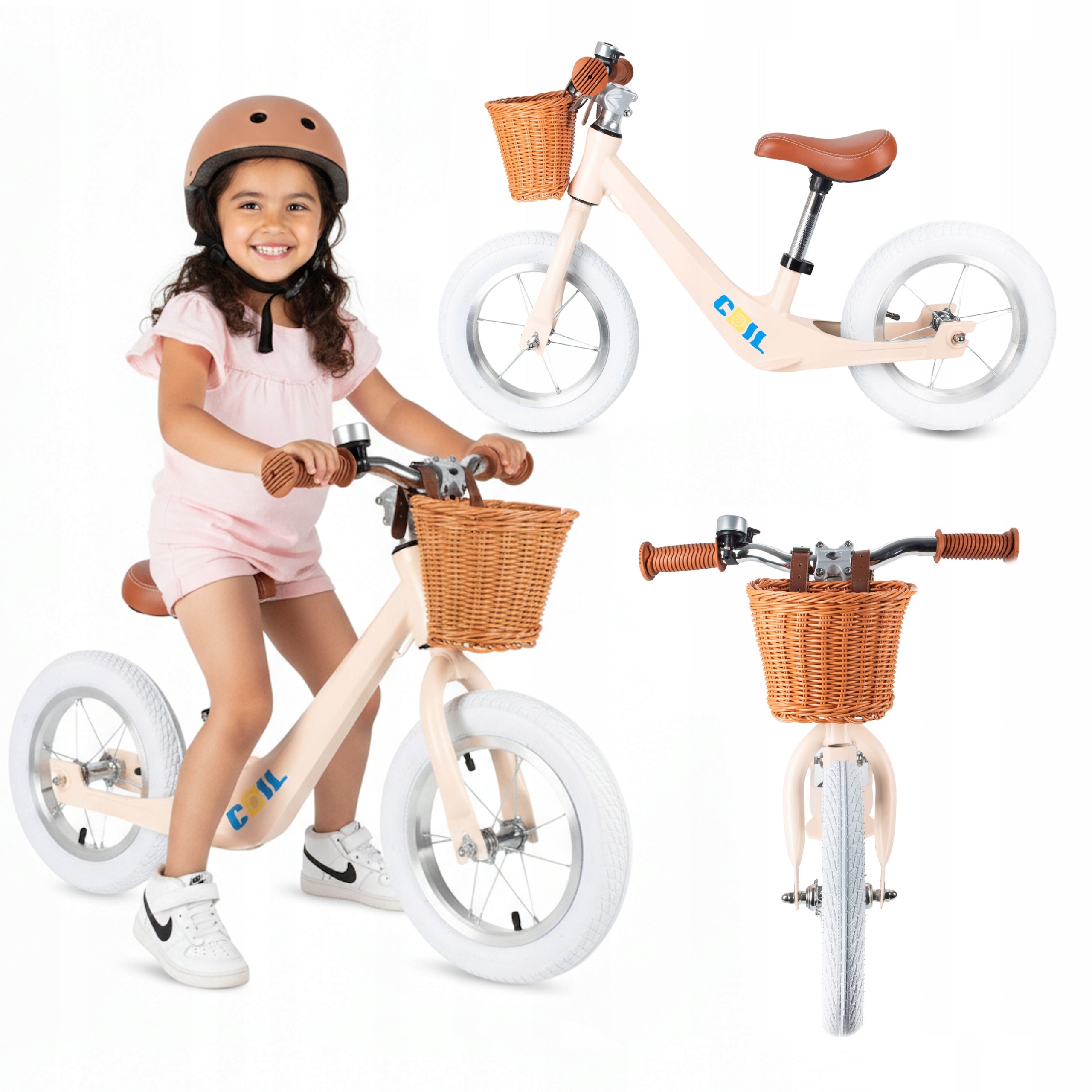 Rowerek Biegowy Dla Dzieci Lekki Koła 12" Dziecięcy Magnesium Regulowany Or