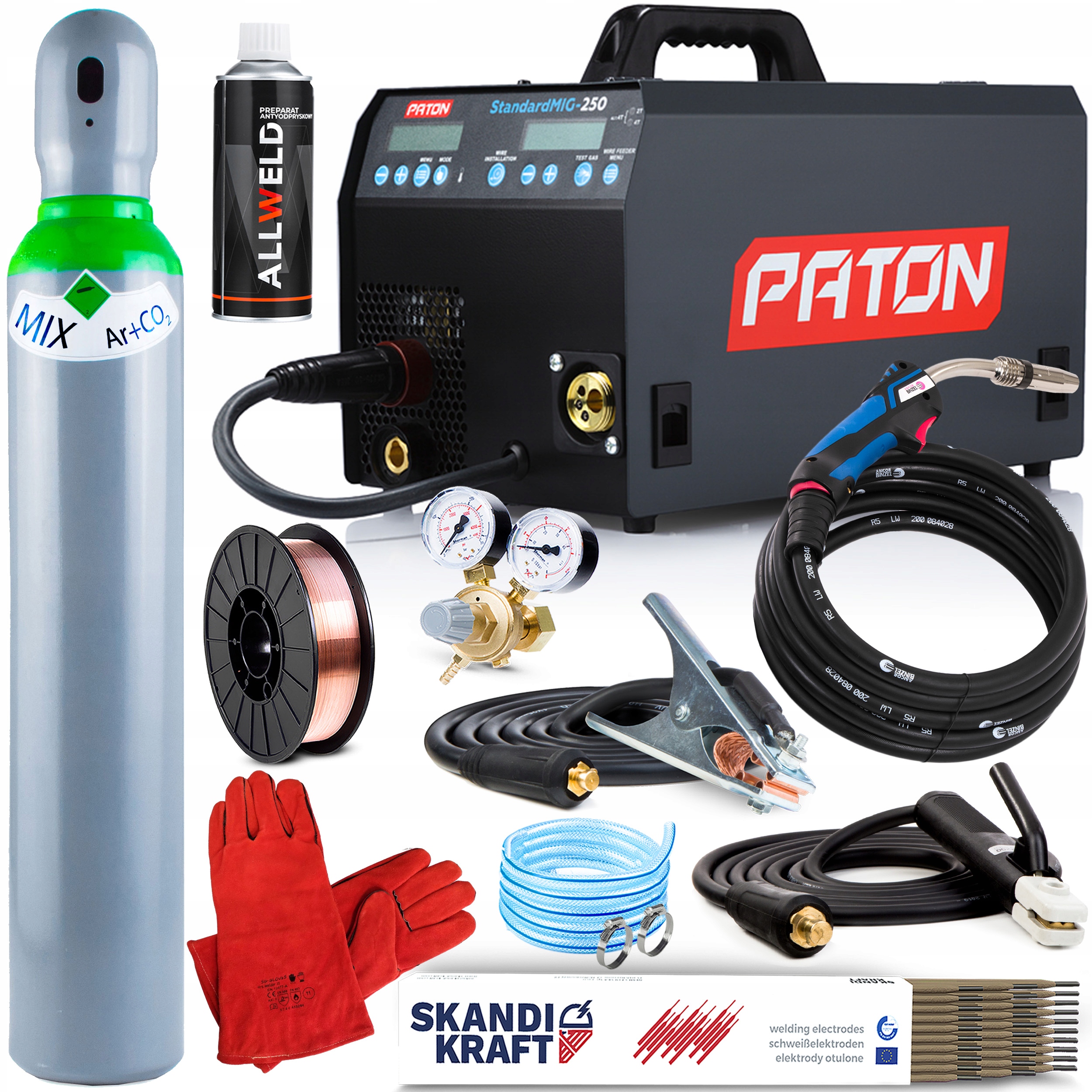 Poloautomatický Svařovací Stroj Paton Standardmig 250 Mig Mag Mma Tig 230V 250A Puls