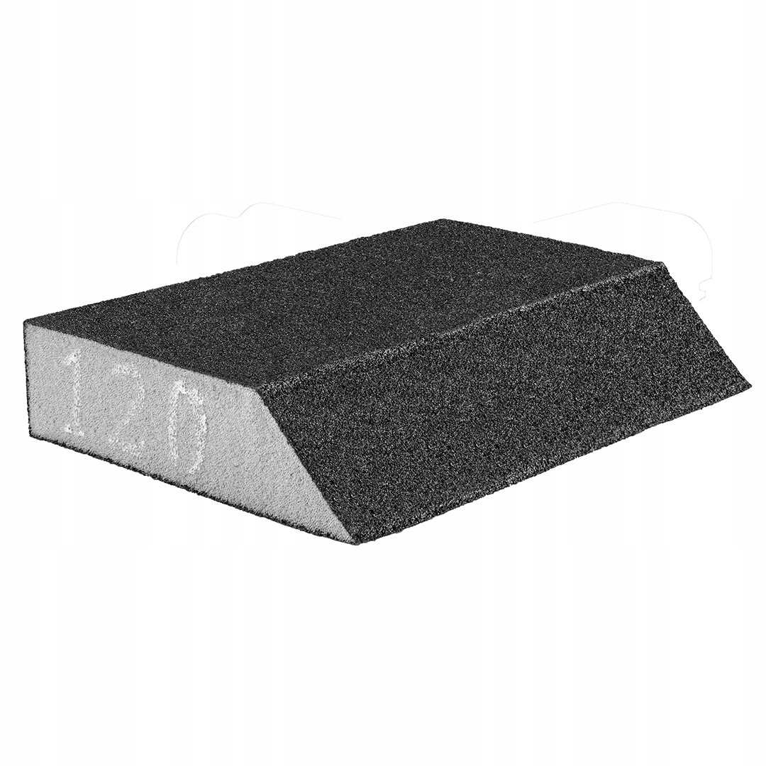 

Gąbka ścierna 125 x 25 x 90 mm, K120, skośna