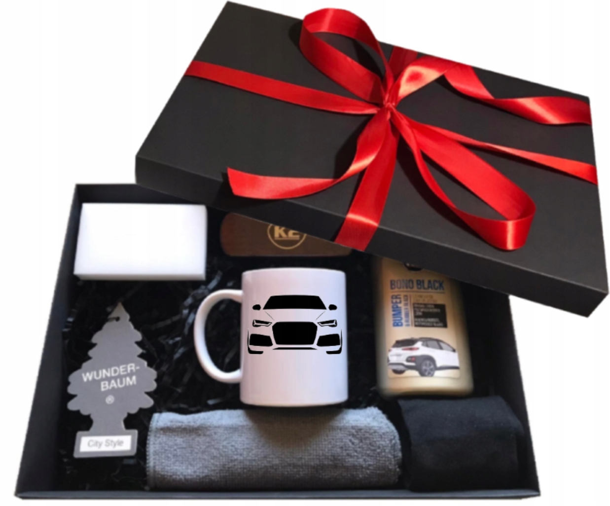 Prezent kubek zestaw dla niego - moto wzory gadżety dla kierowcy auta AUDI