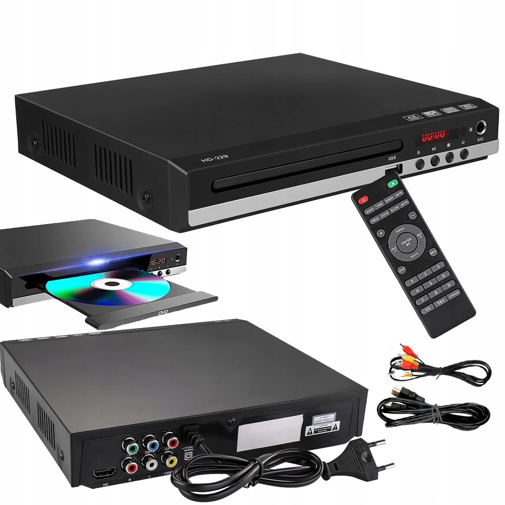 DVD Přehrávač Hdmi/av Vstup Usb Hd 1080P Pal/ntsc Pro Televizory