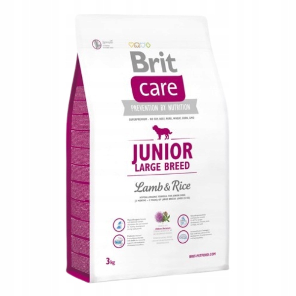 Levně Brit Care Junior Large Breed Krmivo pro štěňata 3 kg Jehněčí rýže