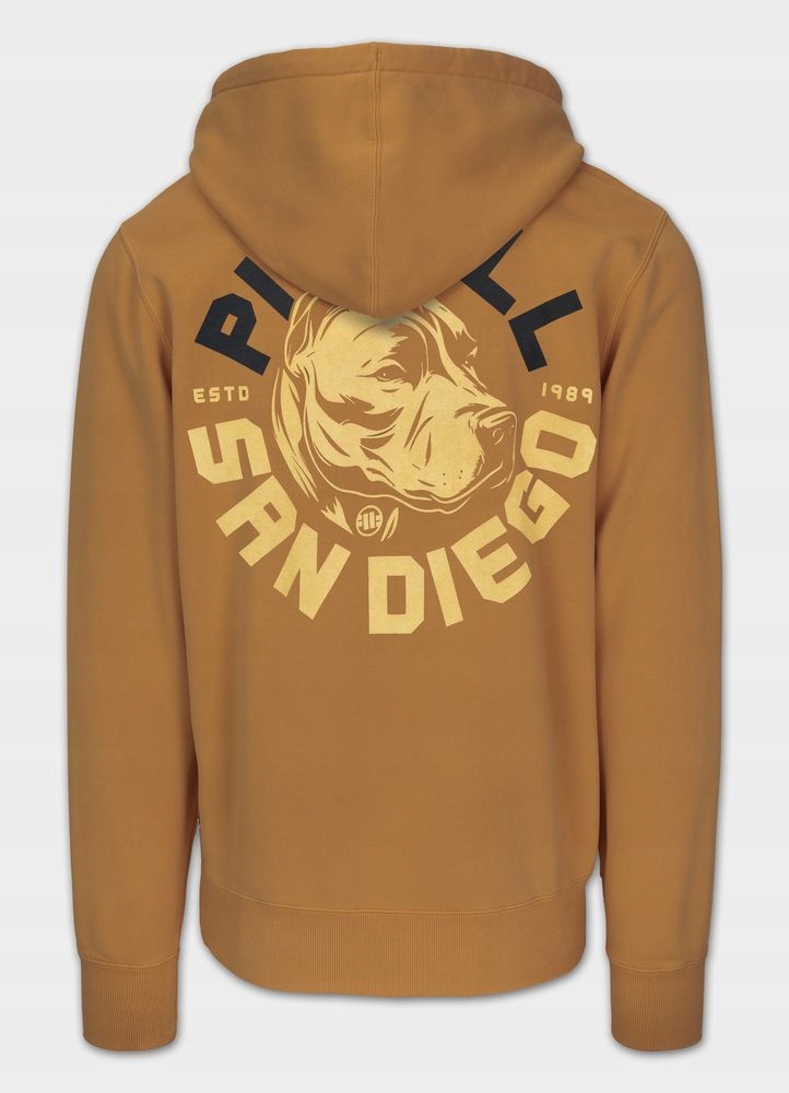 Pánská Pánská mikina s kapucí Pitbull Washed Dog Sd s potiskem na plechách