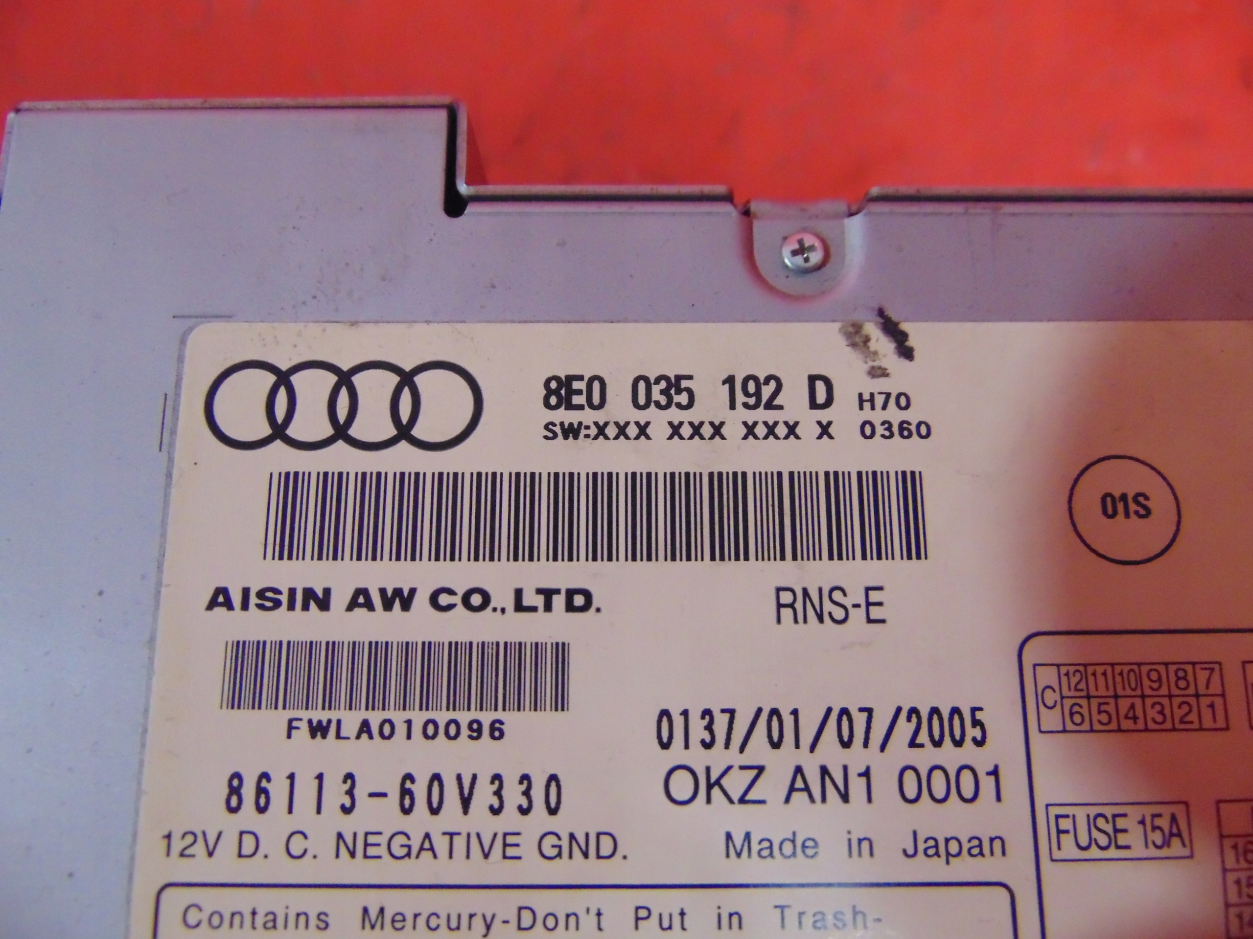 Audi A4 B7 8E 8E2 B6 радио 8E0035192D