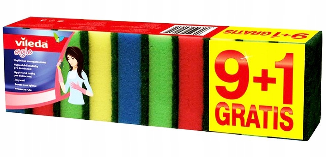 

Vileda Gąbki Do Mycia Naczyń i Garnków 10szt Mocne